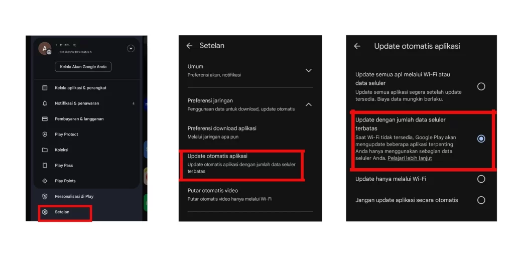 penyebab kuota cepat habis: auto update aktif