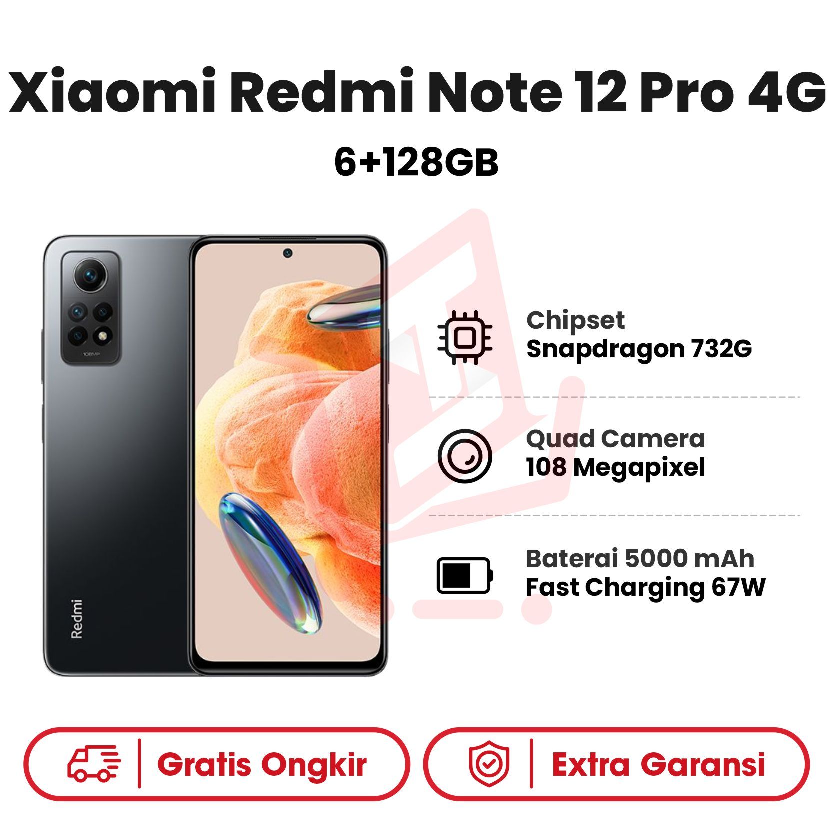 Spesifikasi dan Harga Redmi Note 12 Pro 4G di Indonesia