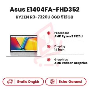 Laptop Asus E1404FA-FHD352 RYZEN R3-7320U 8GB 512GB Silver