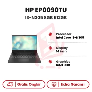 Laptop HP EP0090TU I3-N305 8GB 512GB SSD Black