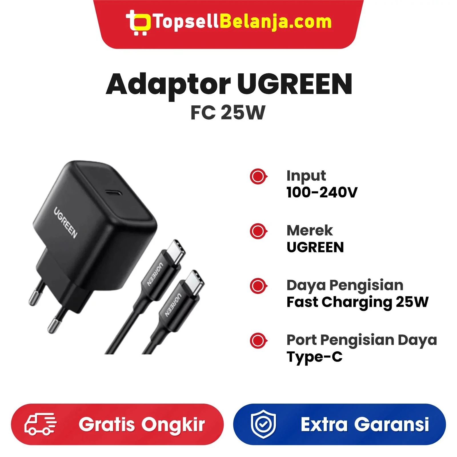 Adaptor Ugreen FC 25W - TOPSELL