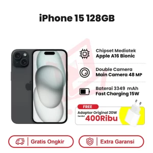 iphone 15 128 black adaptor