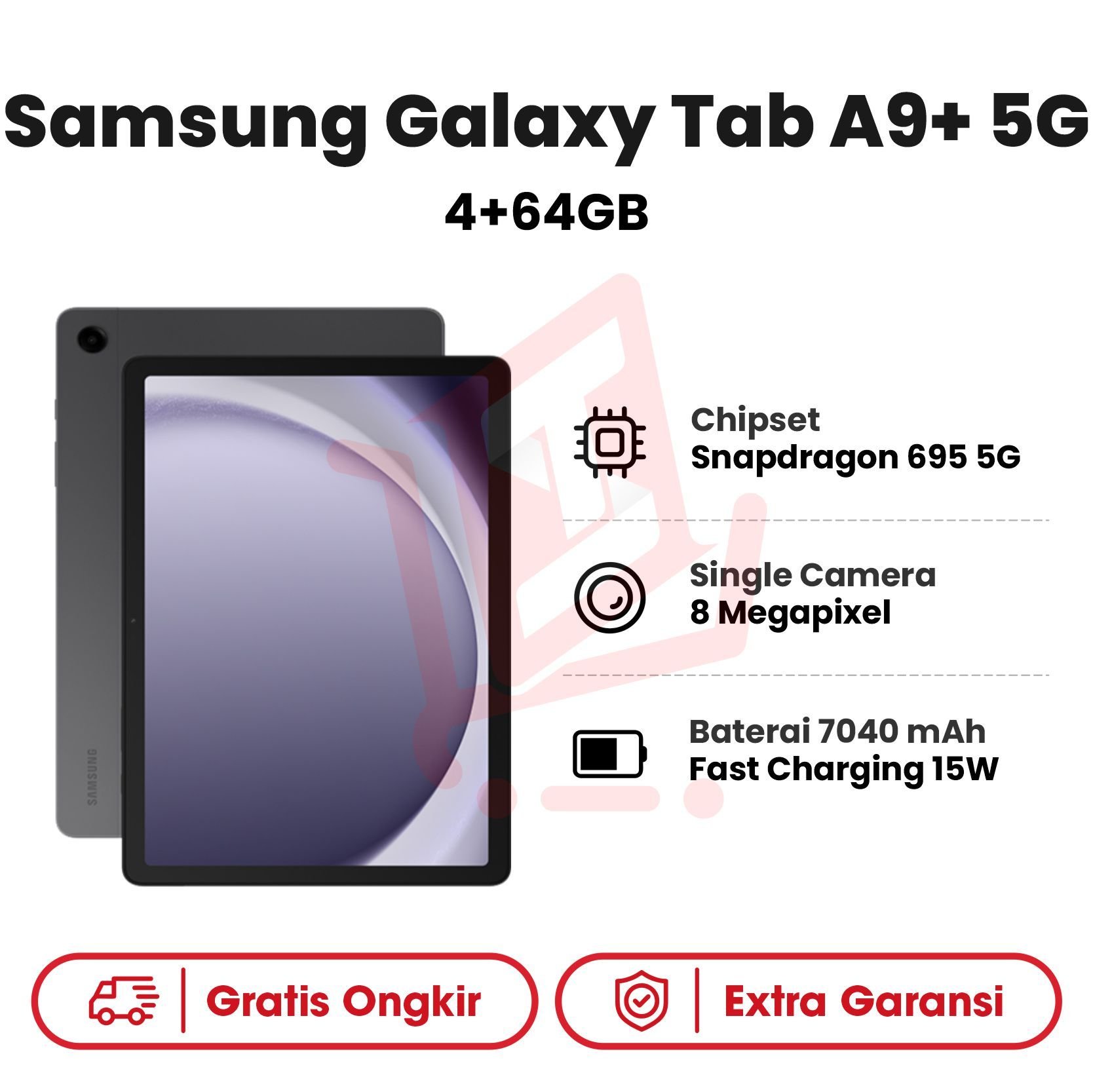 Samsung Tab A9 4 64gb Wifi Garansi Resmi Topsell Indonesia