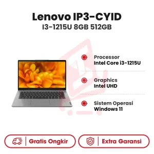 Laptop Lenovo IP3-CYID I3-1215U 8GB 512GB WIN11 Grey