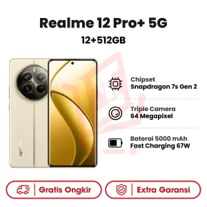 Realme 12 Pro+ 5G 12+512GB Garansi Resmi