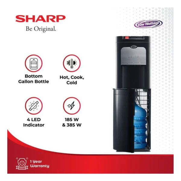Dispenser Galon Bawah SHARP SWD72EHL BK - Gambar 2