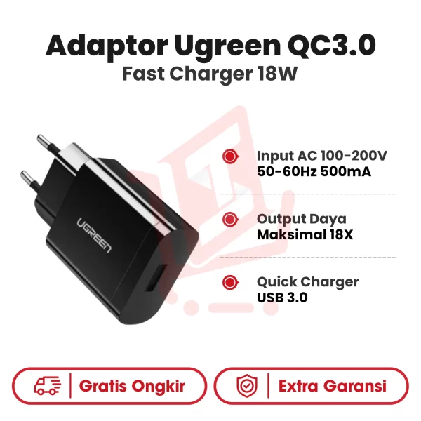 Adaptor Ugreen USB Fast Charger 18W
