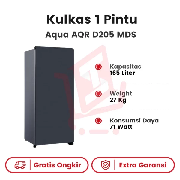 Kulkas 1 Pintu Aqua AQR D205
