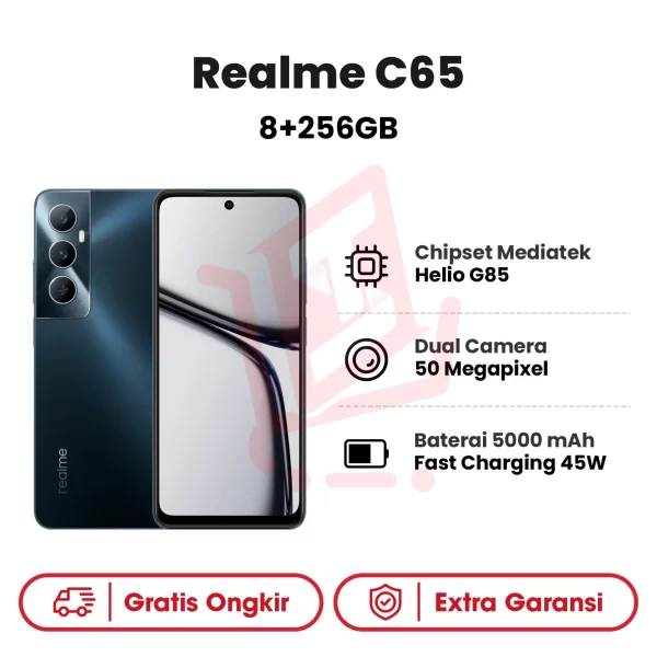 Realme C65 8+256GB Garansi Resmi