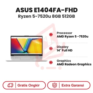 Laptop Asus E1404FA-VIPS552 R5-7520U 16GB 512GB SSD WIN11