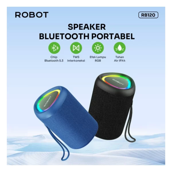 Speaker BT Robot RB120 RGB - Gambar 3