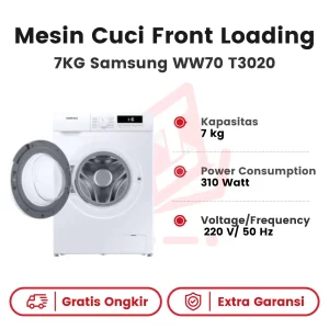 Mesin Cuci Front Loading 7KG Ssamusng WW70 T3020