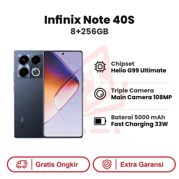 Infinix Note 40S 8+256GB Garansi Resmi