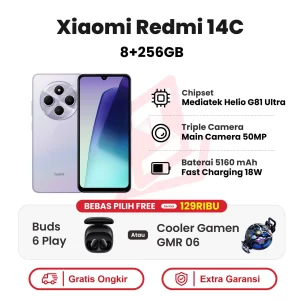 Xiaomi Redmi 14C 8+256GB Garansi Resmi