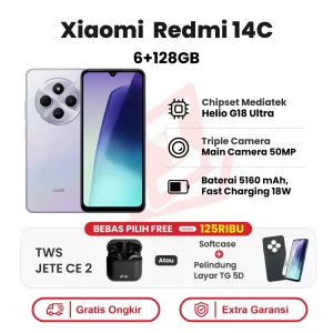 Xiaomi Redmi 14C 6+128GB Garansi Resmi