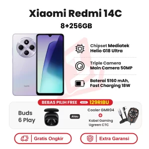 Xiaomi Redmi 14C 8+256GB Garansi Resmi