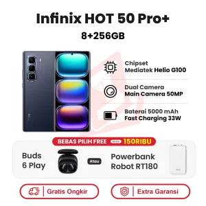 Infinix Hot 50 Pro+ 8+256GB Garansi Resmi