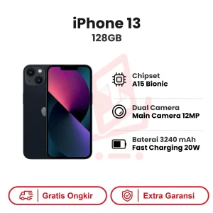 iPhone 13 128GB Garansi Resmi - Midnight