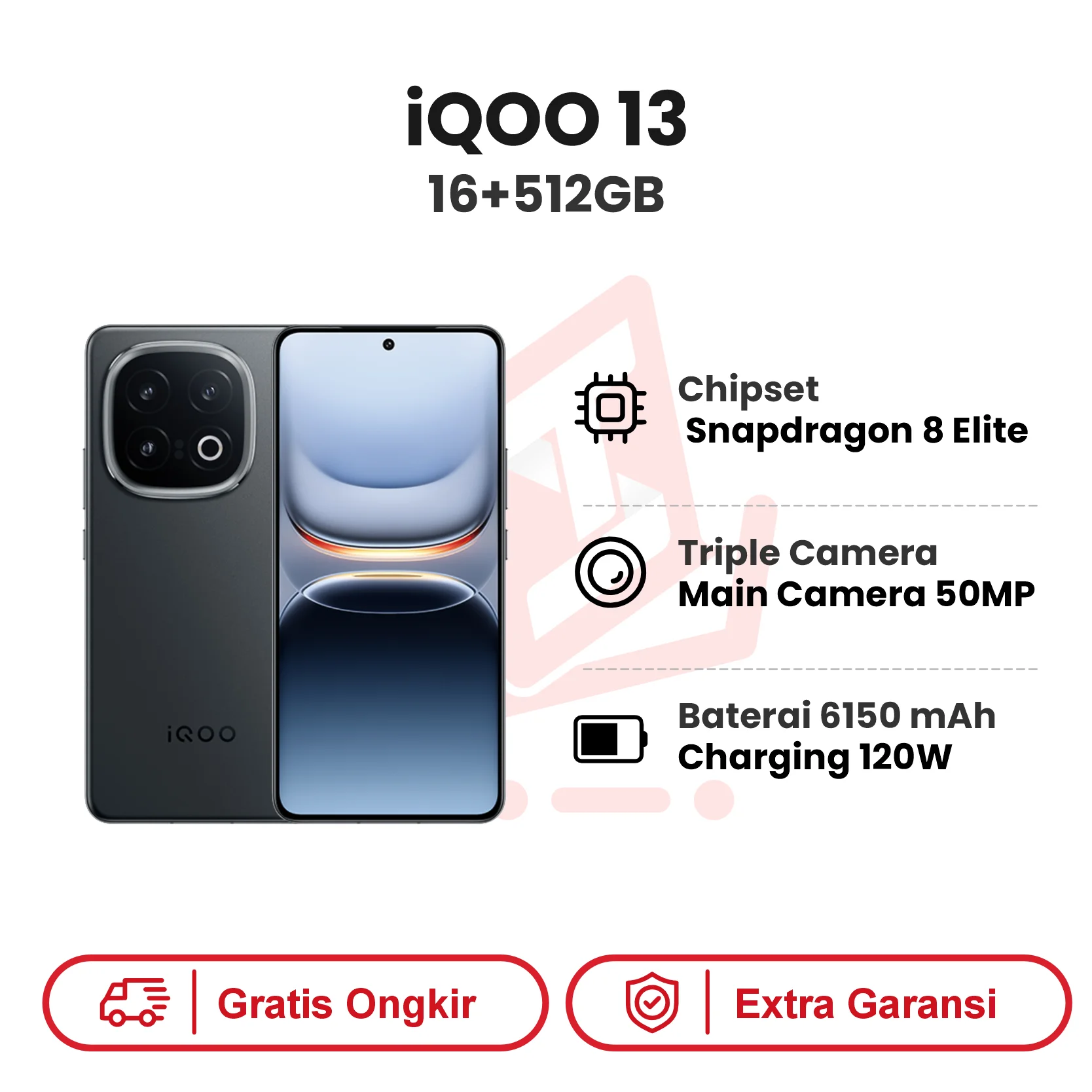iQOO 13 16+512GB Garansi Resmi - Topsell Indonesia iQOO 13 16+512GB Garansi Resmi - Topsell Indonesia