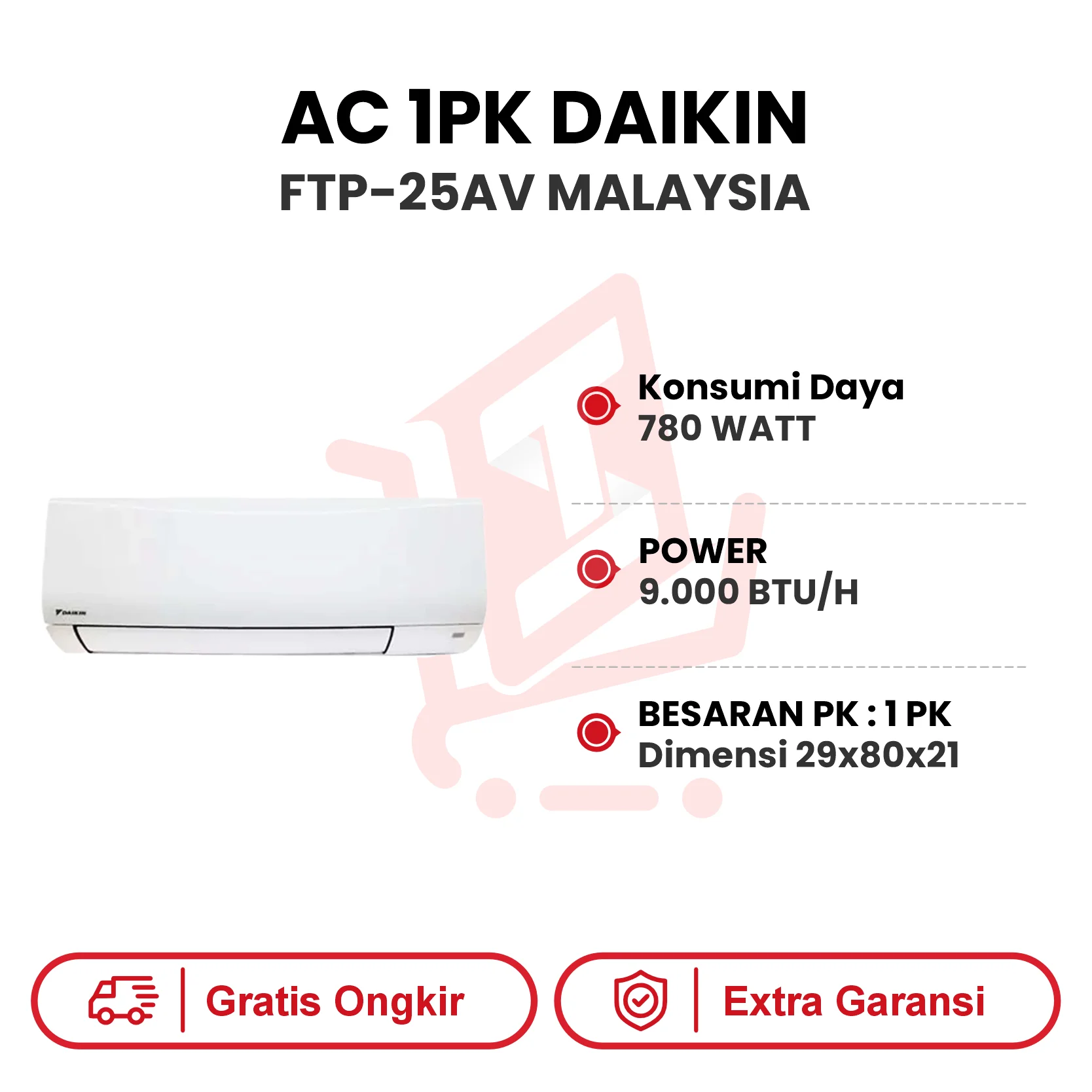 AC 1PK DAIKIN FTP-25AV MALAYSIA