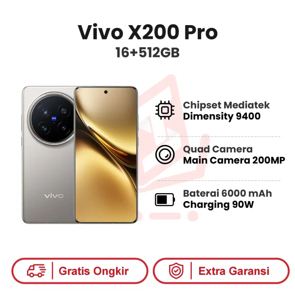 Vivo X200 Pro 16+512GB Garansi Resmi