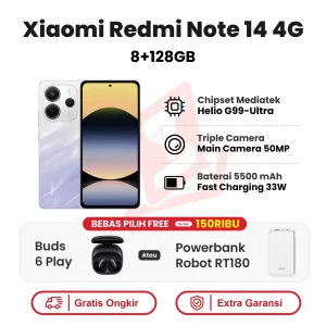 Xiaomi Redmi Note 14 4G 8+128GB Garansi Resmi