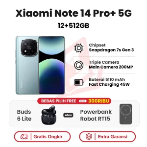 Xiaomi Redmi Note 14 Pro+ 5G 12+512GB Garansi Resmi