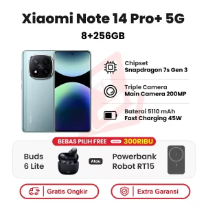 Xiaomi Redmi Note 14 Pro+ 5G 8+256GB Garansi Resmi