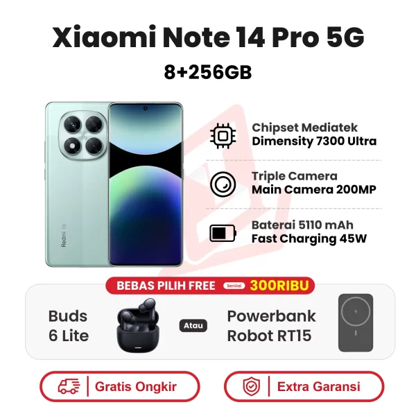Xiaomi Redmi Note 14 Pro 5G 8+256GB Garansi Resmi