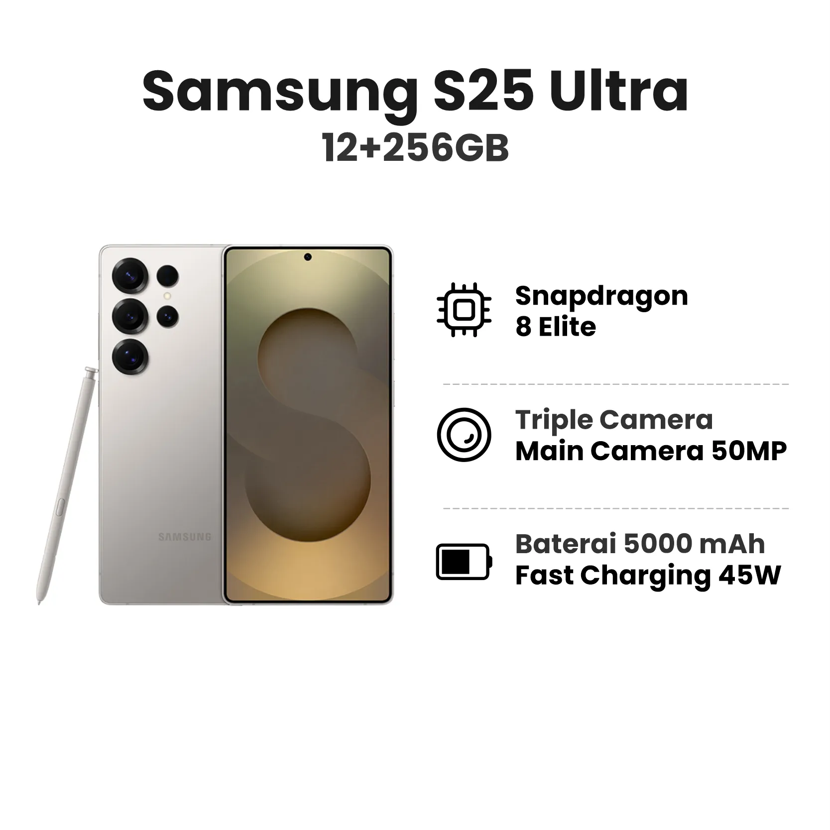 Samsung Galaxy S25 Ultra 12+256GB Titanium Gray
