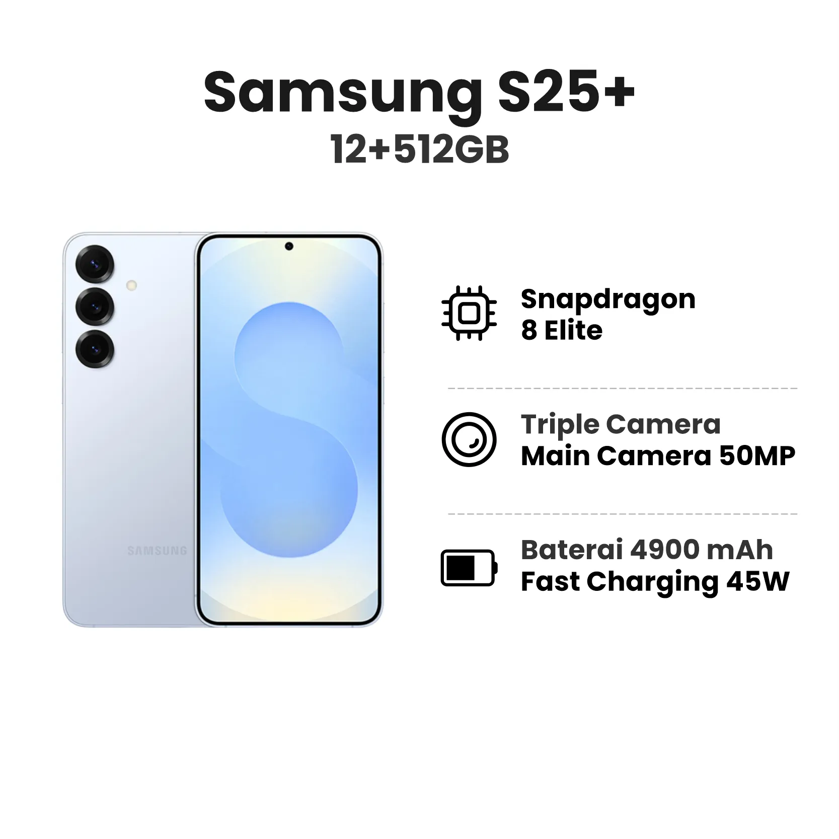 Samsung S25+ 12+512GB Icyblue