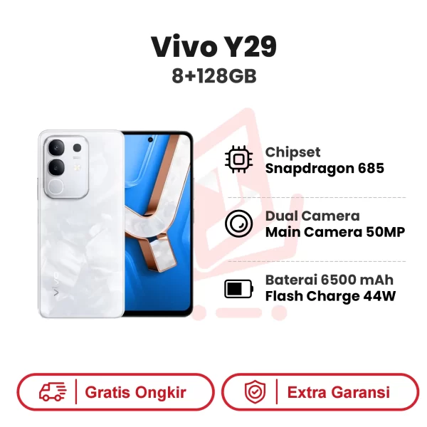 Vivo Y29 8+128GB Garansi Resmi