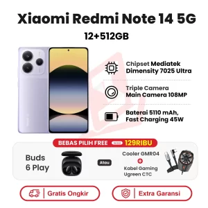 Xiaomi Redmi Note 14 5G 12+512GB Garansi Resmi