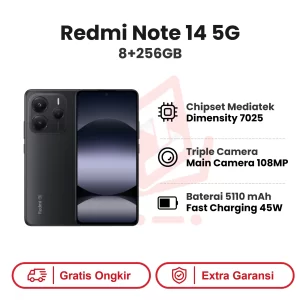 Xiaomi Redmi Note 14 5G 8+256GB Garansi Resmi