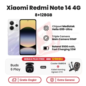 Xiaomi Redmi Note 14 4G 8+128GB Garansi Resmi