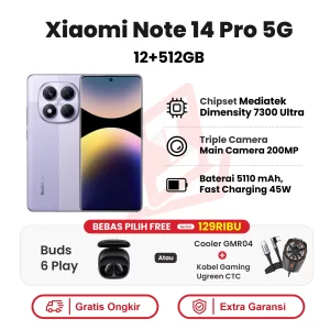 Xiaomi Redmi Note 14 Pro 5G 12+512GB Garansi Resmi