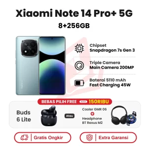 Xiaomi Redmi Note 14 Pro+ 5G 8+256GB Garansi Resmi