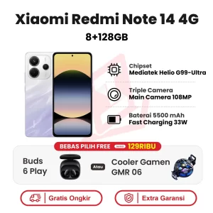 Xiaomi Redmi Note 14 4G 8+128GB Garansi Resmi