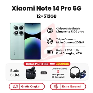 Xiaomi Redmi Note 14 Pro 5G 12+512GB Garansi Resmi