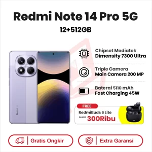 Xiaomi Redmi Note 14 Pro 5G 12+512GB Garansi Resmi