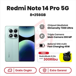 Xiaomi Redmi Note 14 Pro 5G 8+256GB Garansi Resmi