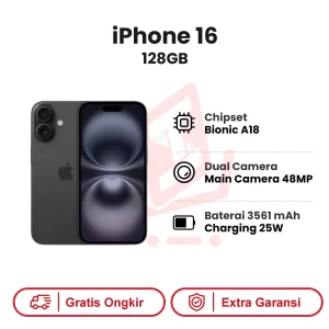 iPhone 16 128GB Garansi Resmi
