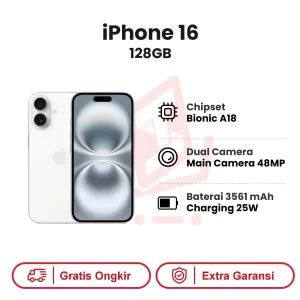 iPhone 16 128GB Garansi Resmi