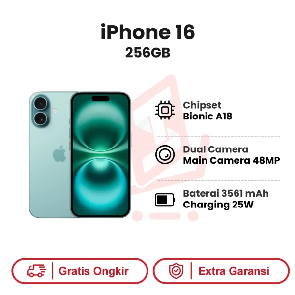 iPhone 16 256GB Garansi Resmi