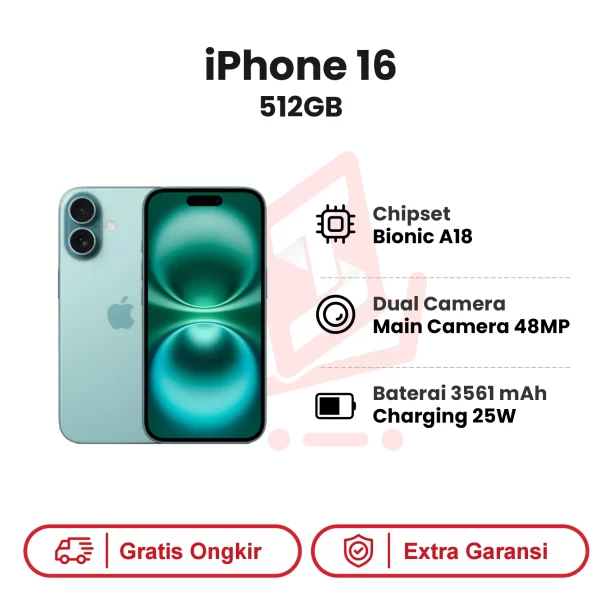 iPhone 16 512GB Garansi Resmi