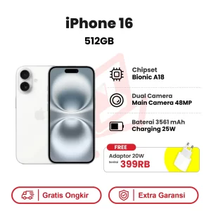 iPhone 16 512GB Garansi Resmi