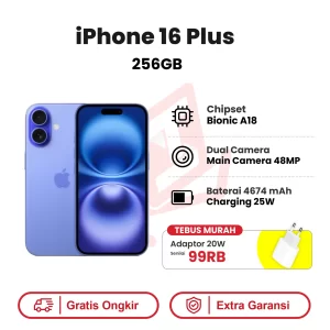 iPhone 16 Plus 256GB Garansi Resmi