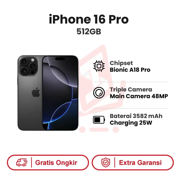 iPhone 16 Pro 512GB Garansi Resmi