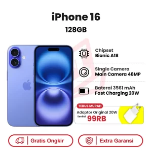 iPhone 16 128GB Garansi Resmi