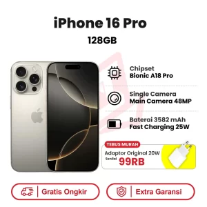 iPhone 16 Pro 128GB Garansi Resmi